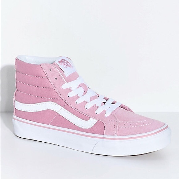 all pink vans high tops
